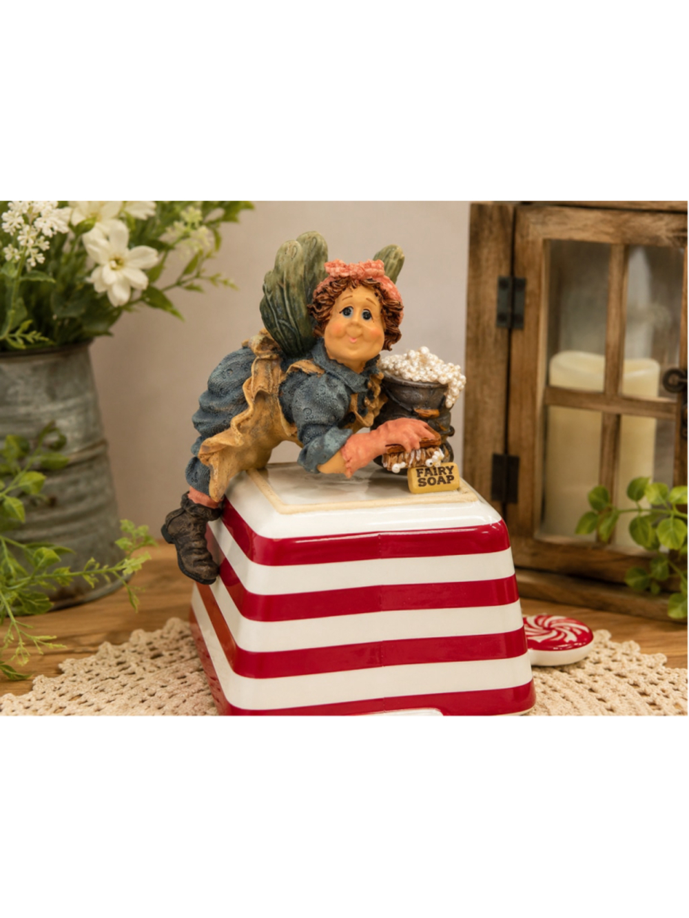 Boyds Bears & Friends Wee Folkstones Fairy Soap Scrubbing Figurine 9E/787